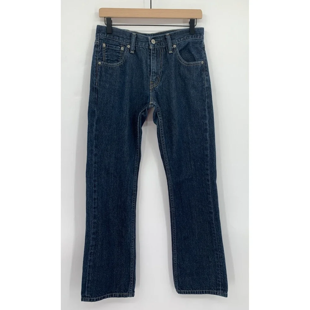 Levis 527 Jeans Mens 30x32 Blue Slim Bootcut Dark Wash Fade Denim Pants